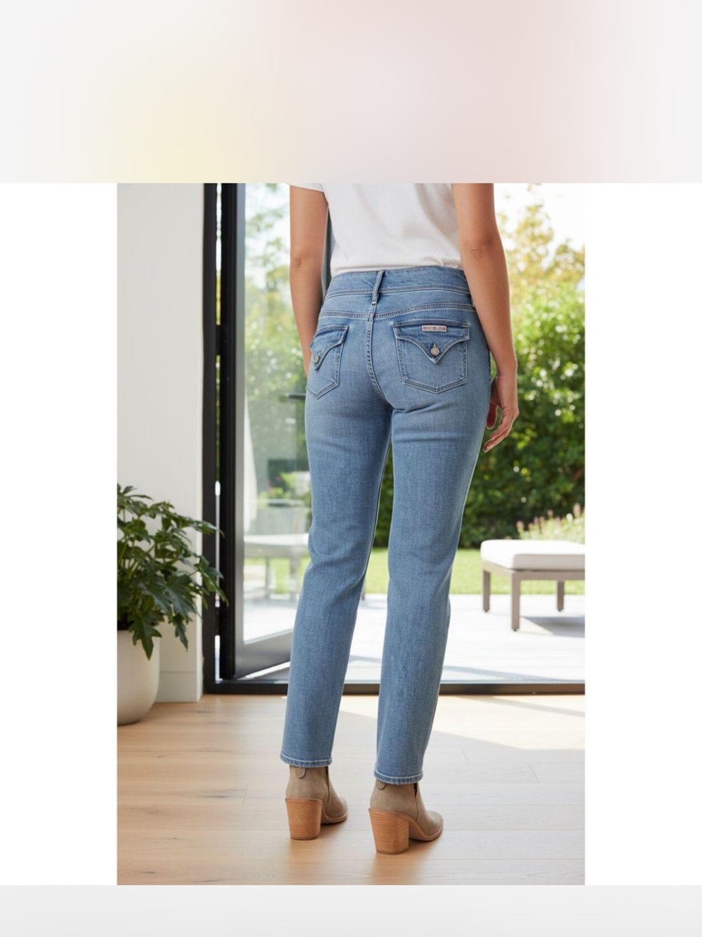 Hudson Jeans Light Blue Straight Leg Women's Jeans